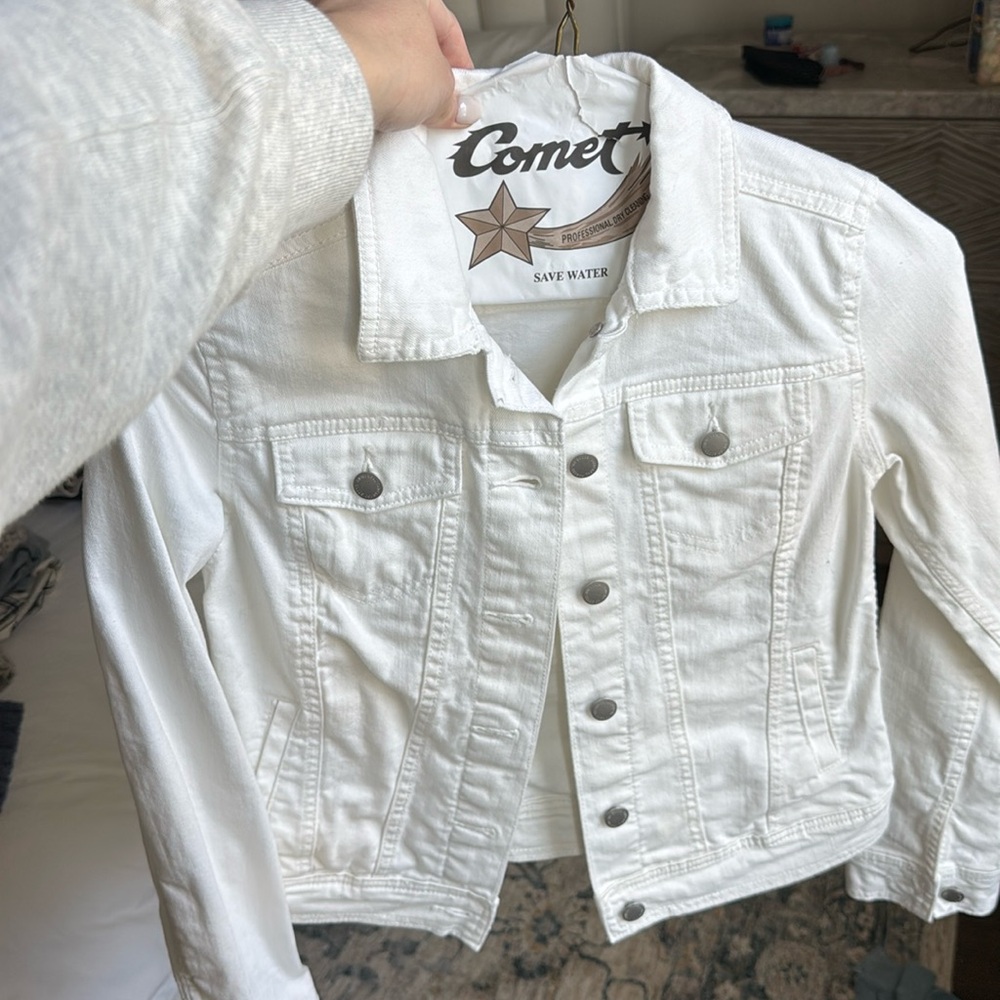 White jean jacket